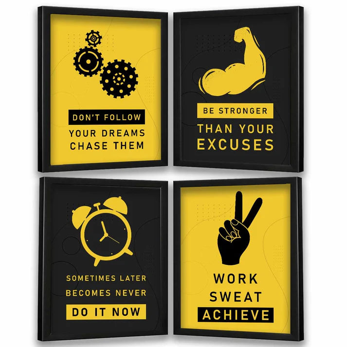 Inspirational Quotes Wall Posters with Frame