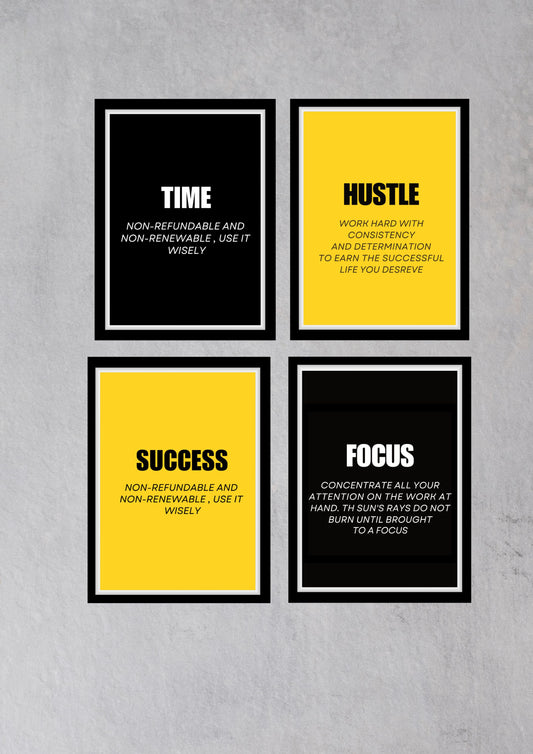 Motivational Quotes Framed Posters for Living Room Bedroom Home and Office Wall Decor