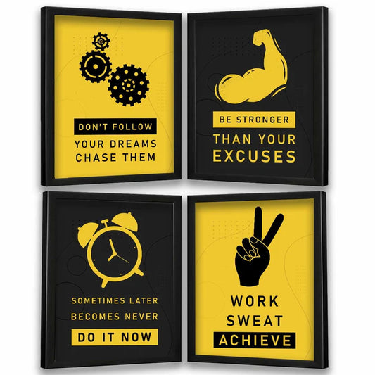 Inspirational Quotes Wall Posters with Frame
