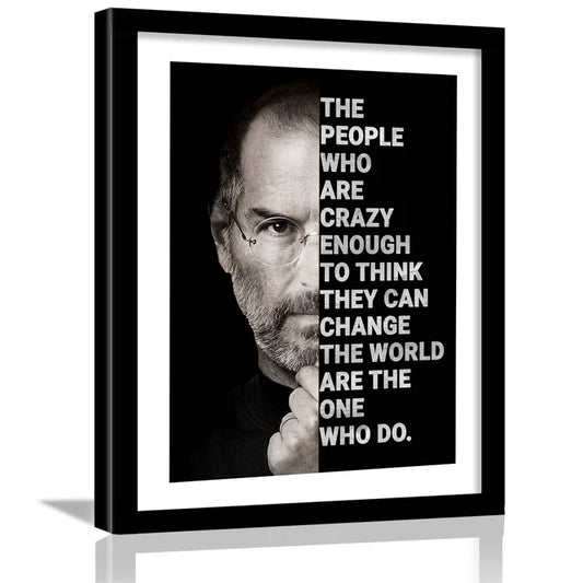 Steve Jobs Motivational Quotes Poster with Frame