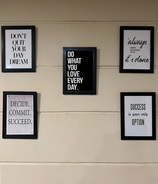 Motivational Wall Frame - Pack OF 5 Wall Frame