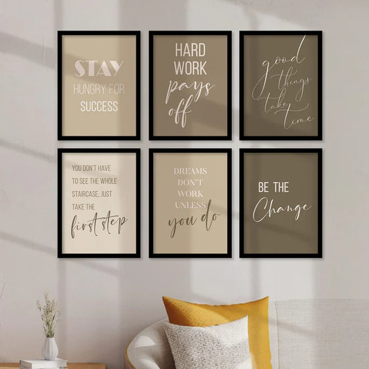 Inspirational Quotes Wall Posters with Frame