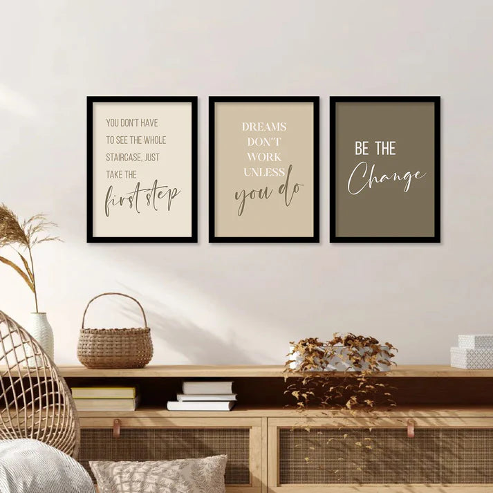 Inspirational Quotes Wall Posters with Frame