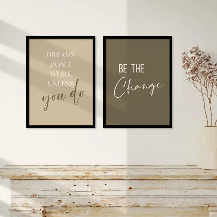 Inspirational Quotes Wall Posters with Frame