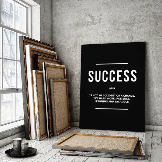 SUCCESS  Motivational Wall frame, Office Wall Decor Inspirational Wild Animal Art, Entrepreneur Quote Sign,Poster, Mindset Print